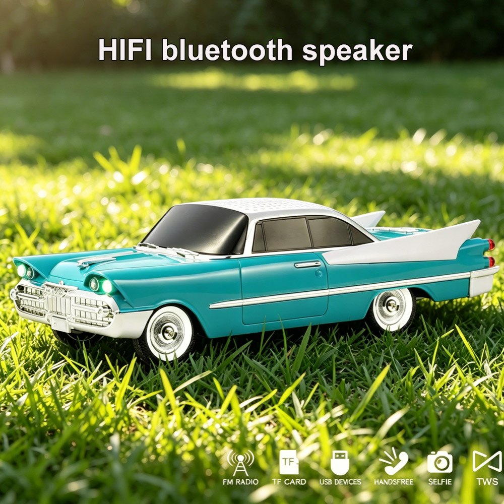 Retro Classic Car Model Blueto - Audio Music Spotify ulasan dan harga