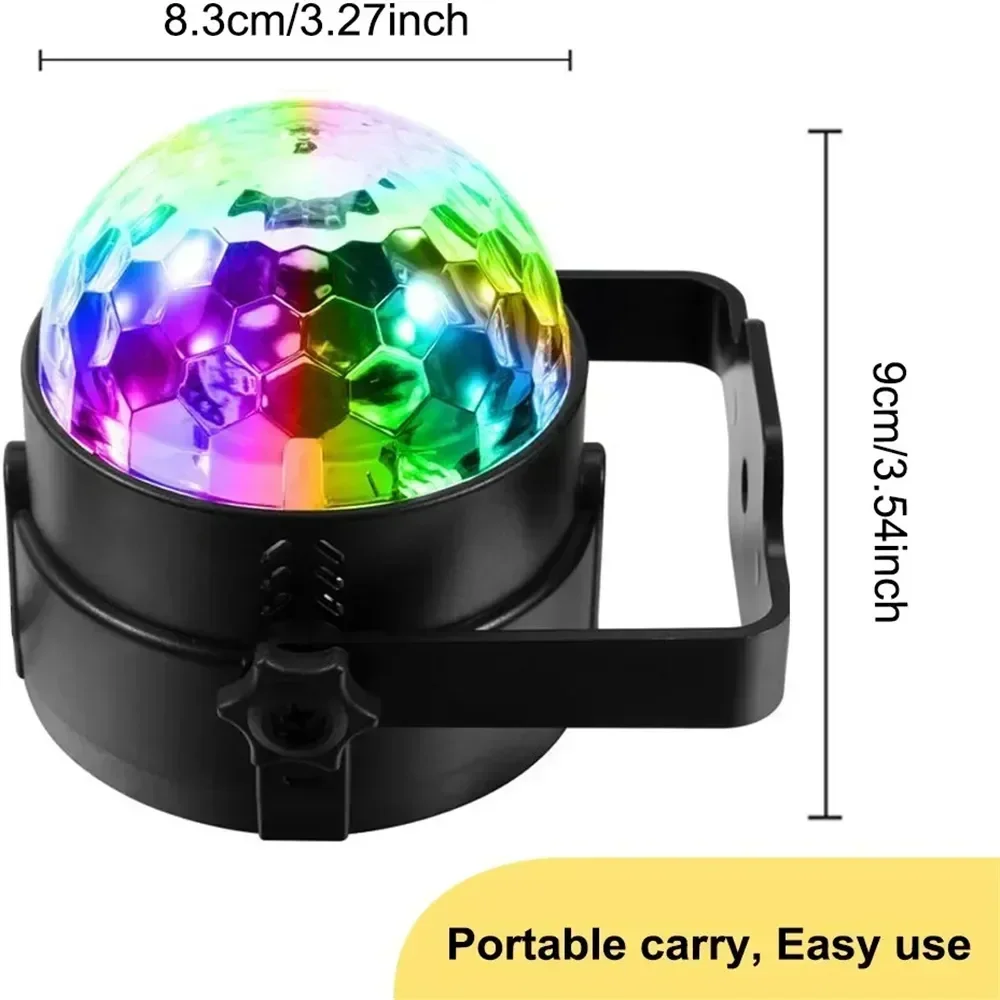 RGB LED Stage Disco Light Rota - Audio Music Dj ulasan dan harga