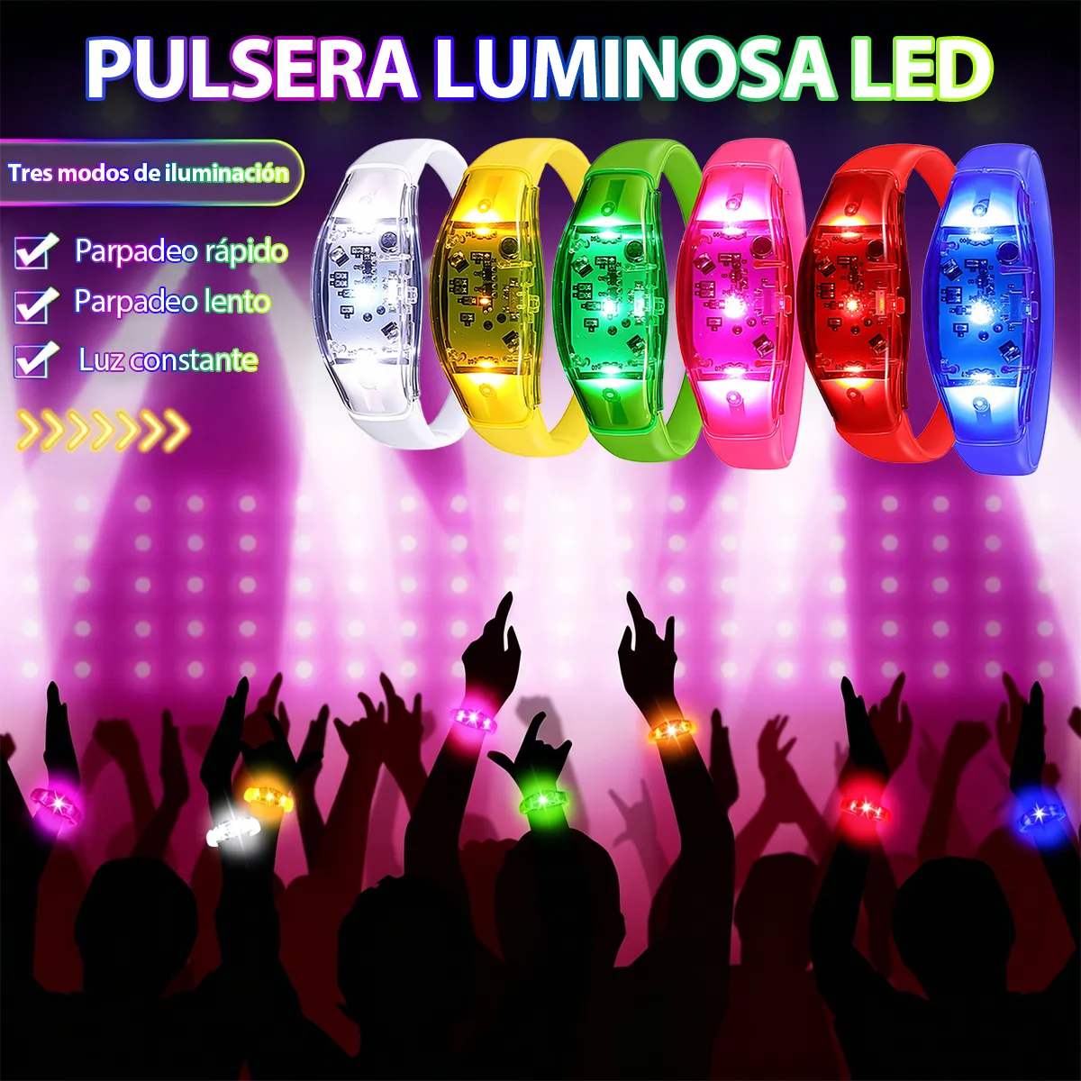 6PCS LED Bracelets Sound Activ - Audio Music Dj ulasan dan harga