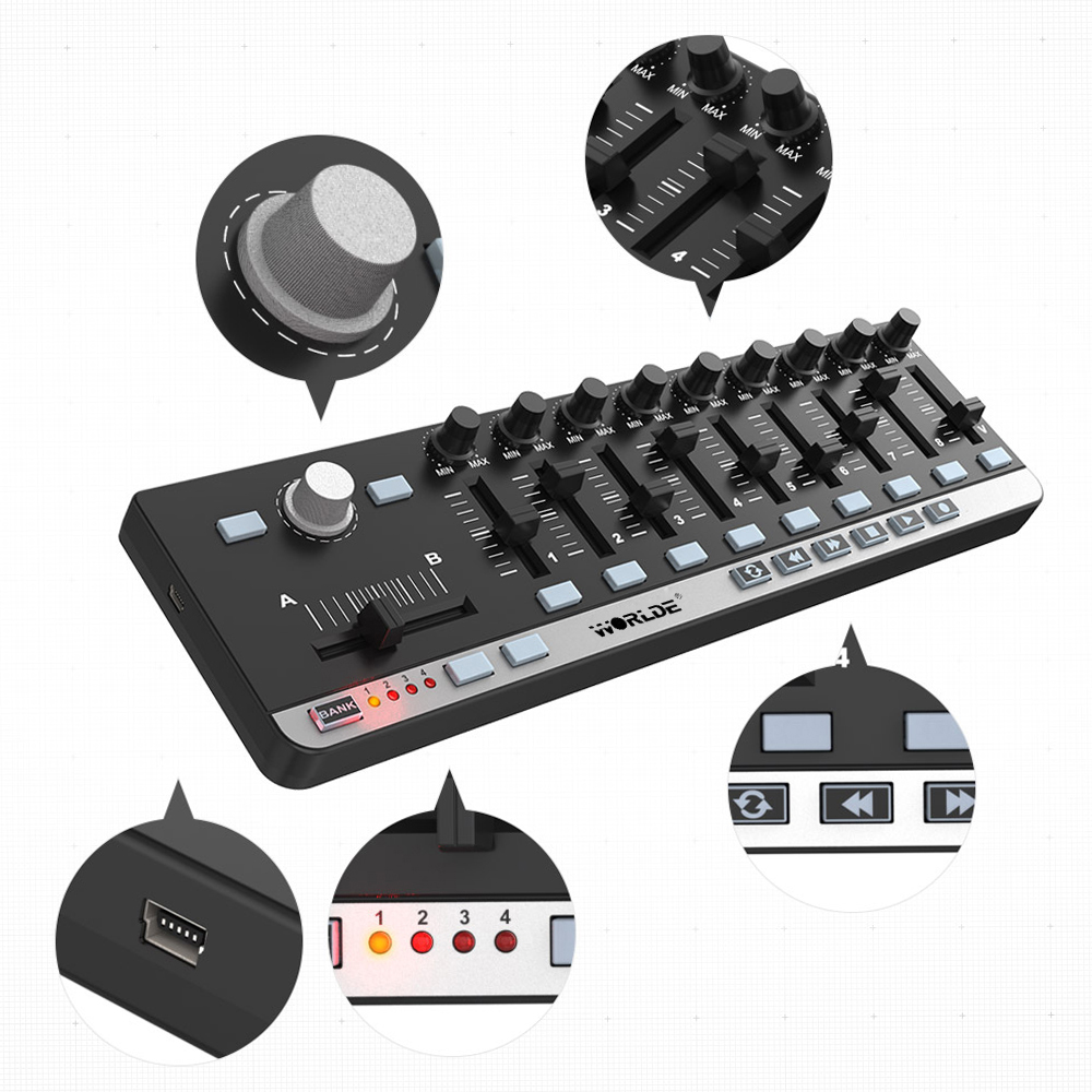 Worlde MIDI Controller EasyCon - Midi Controller Pad ulasan dan harga