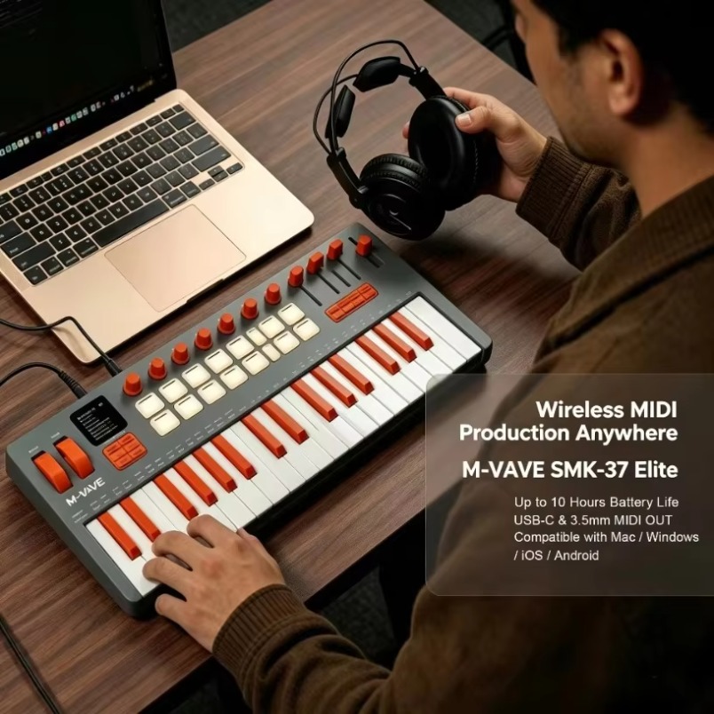 M-VAVE SMK-37 Elite MIDI Keybo - Midi Controller Pad ulasan dan harga